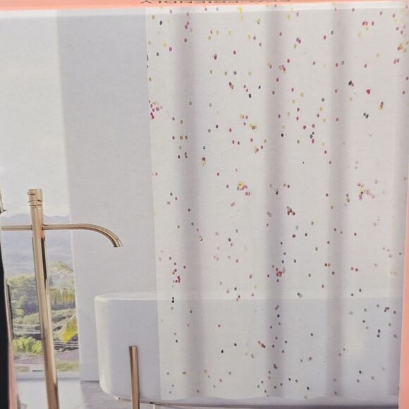 Juicy Couture Home Eco-Friendly Glitter PEVA Shower Curtain - Picture 5 of 5